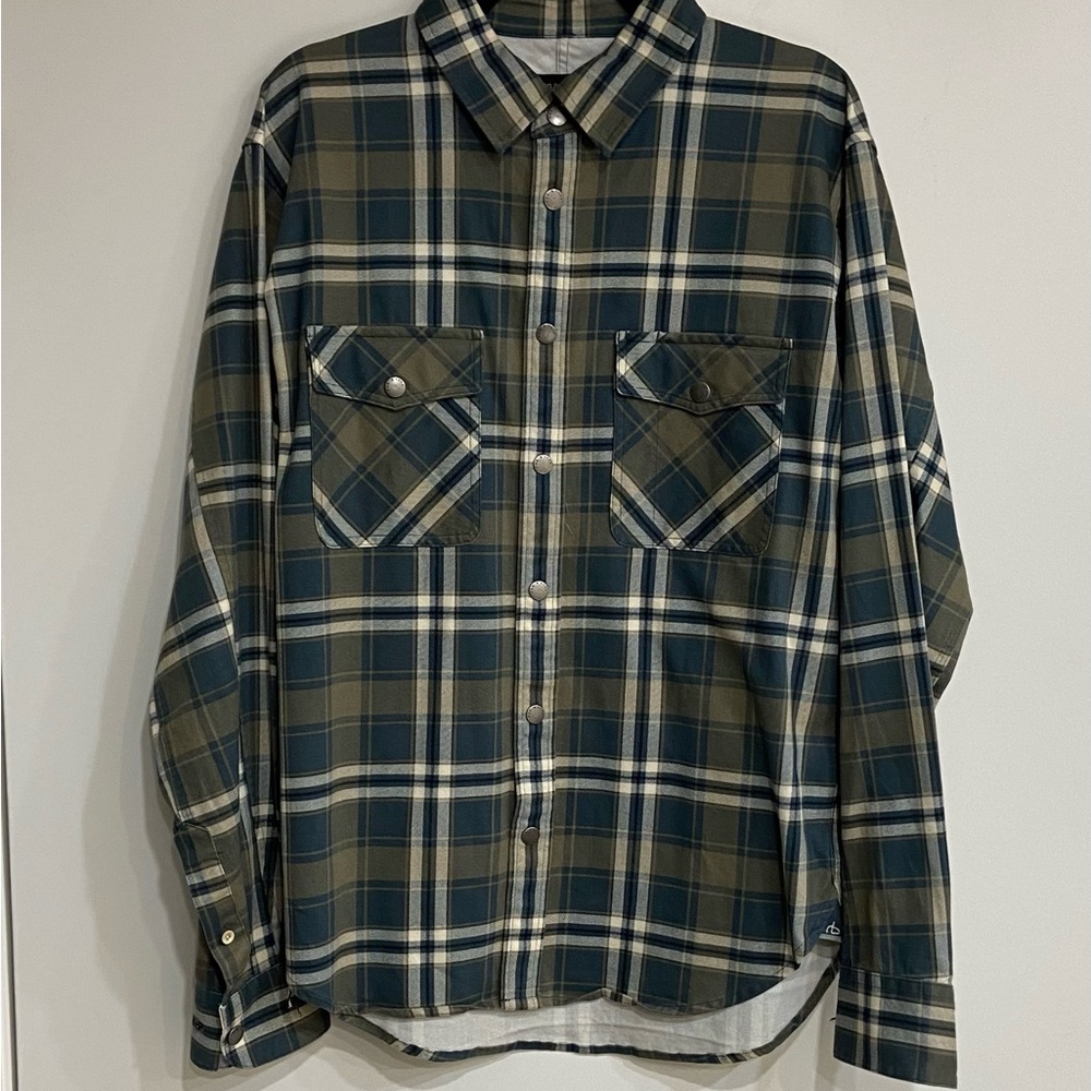 rag & bone Men's Casual Plaid Shirt - Green and Blue